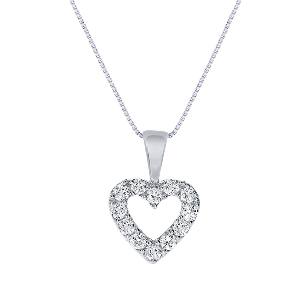 Dainty Lab Created Diamond Heart Necklace