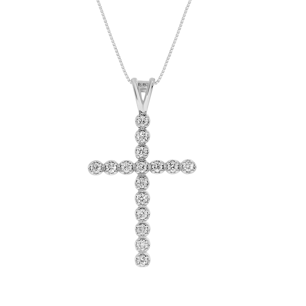 Extravagant Lab Grown Diamond Cross Necklace
