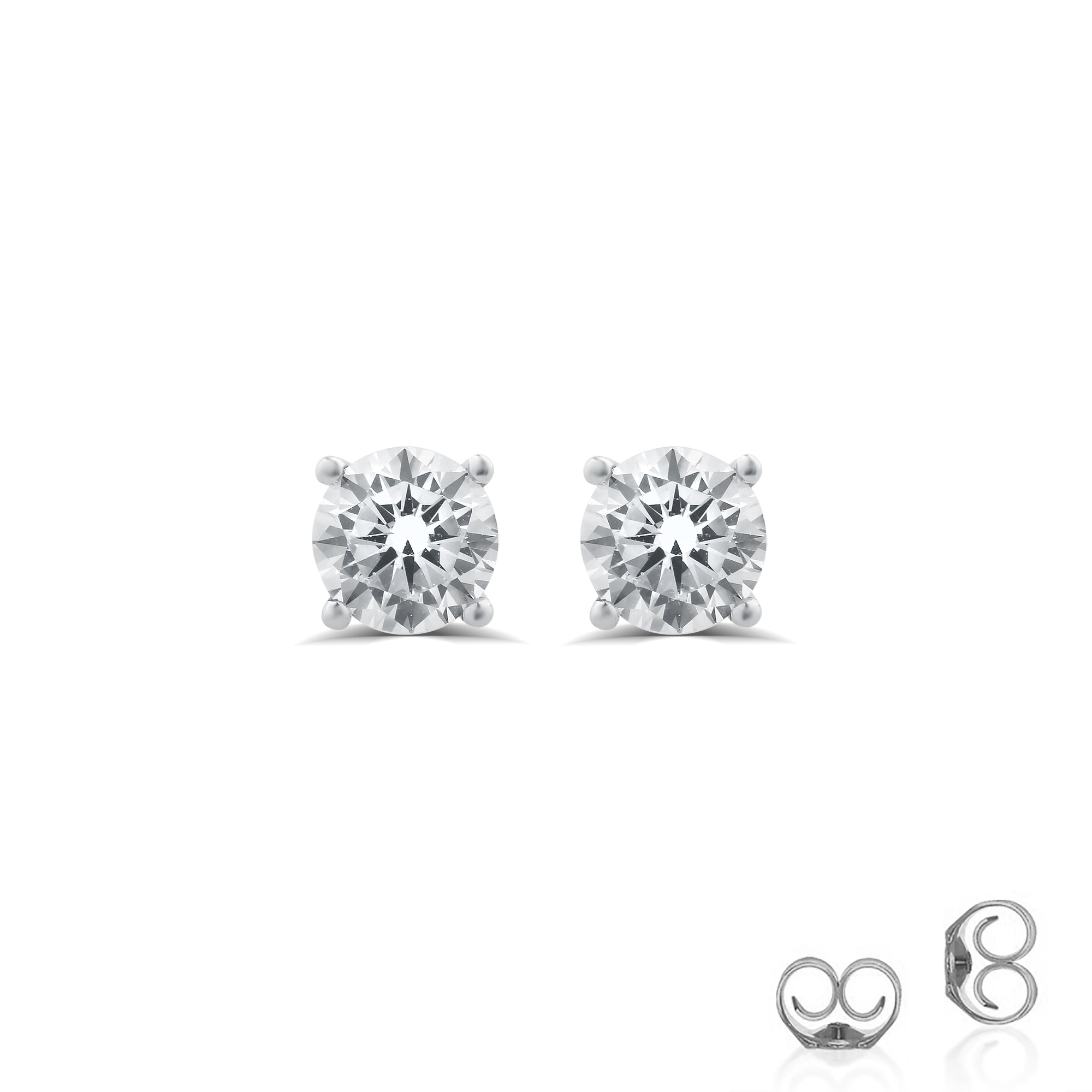 Certified Four Prong Lab Diamond Stud Earring