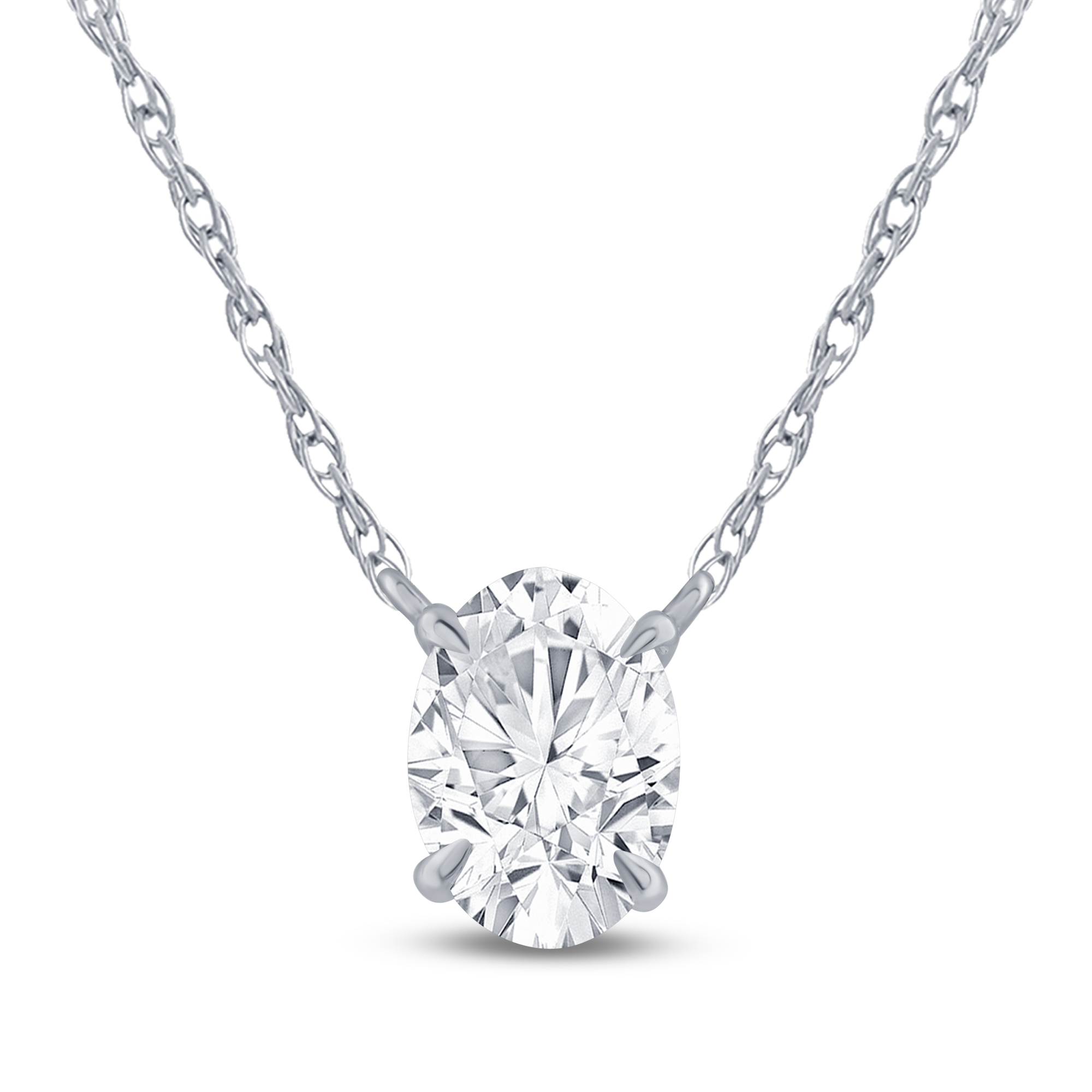 Floating Lab Diamond Solitaire Necklace