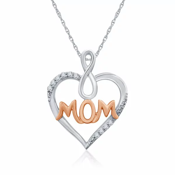 ASHI Silver Mom & Child Emotion Diamond Pendant 80129PCSXSLPD - Casale  Jewelers