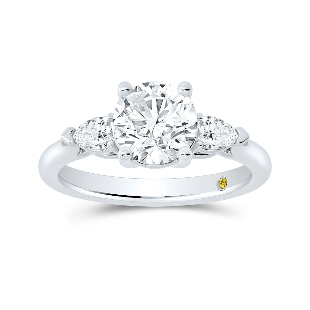 Lab Created Round Brilliant Cut Diamond Engagement Ring (1 - 3 ct. tw.) | Caye