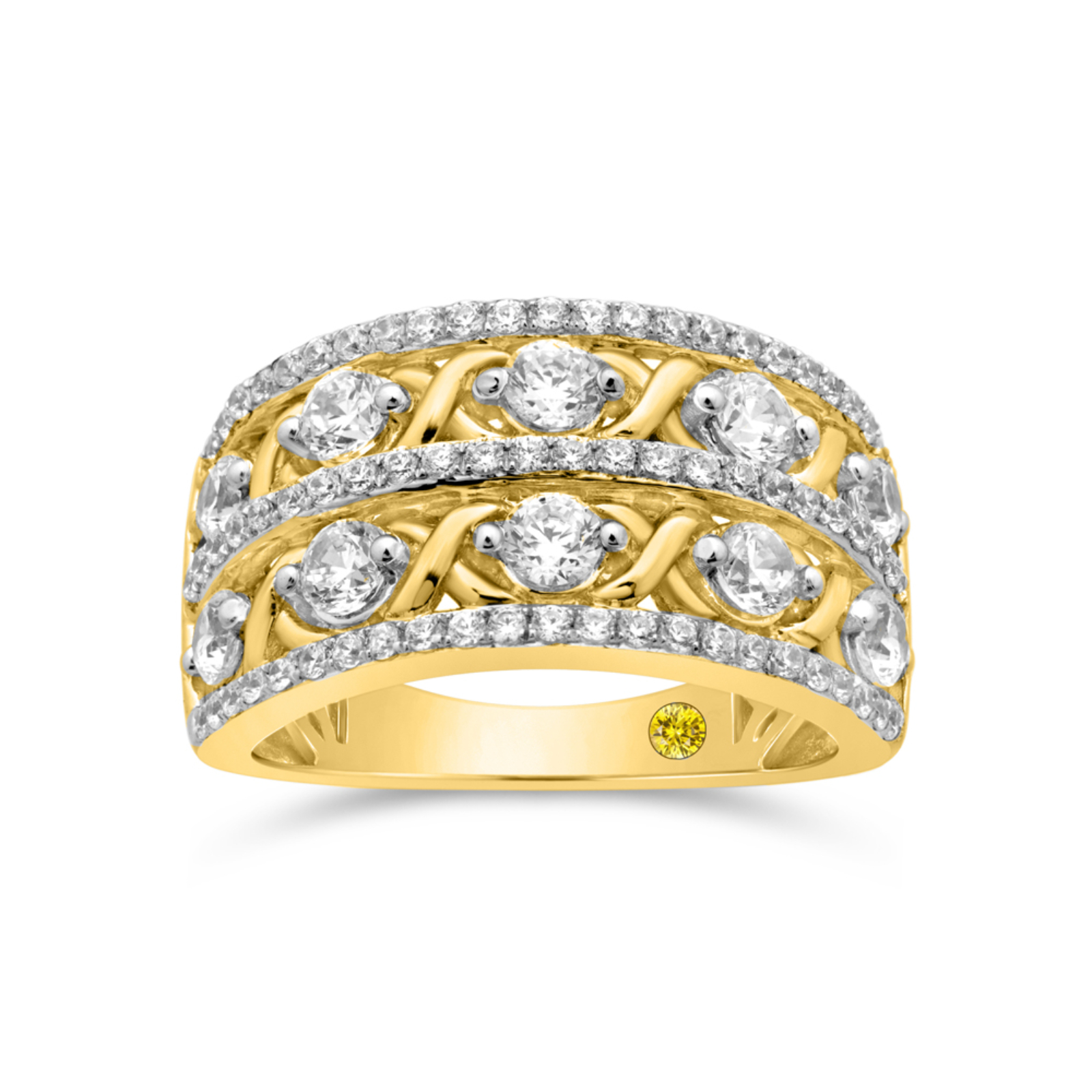 XO" Styled Lab Created Diamond Anniversary Ring