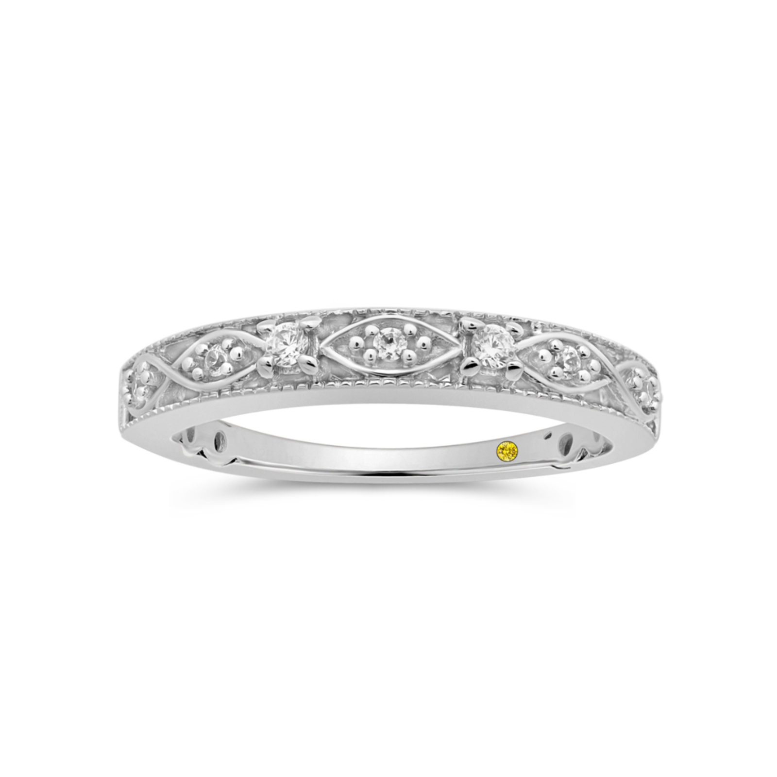 Art Deco Themed Lab Grown Diamond Promise Ring