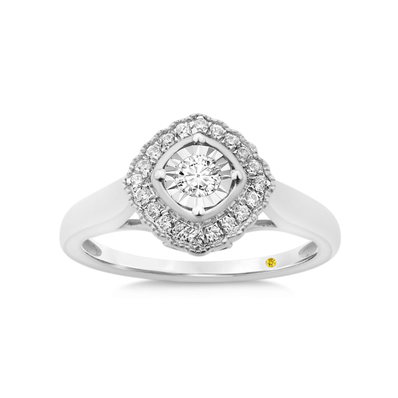 Inverted Cushion Shaped Lab Grown Diamond Engagement Ring