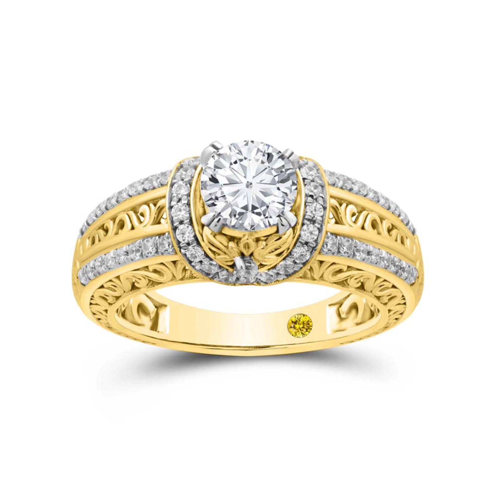 Art Deco Themed Lab Grown Diamond Ring