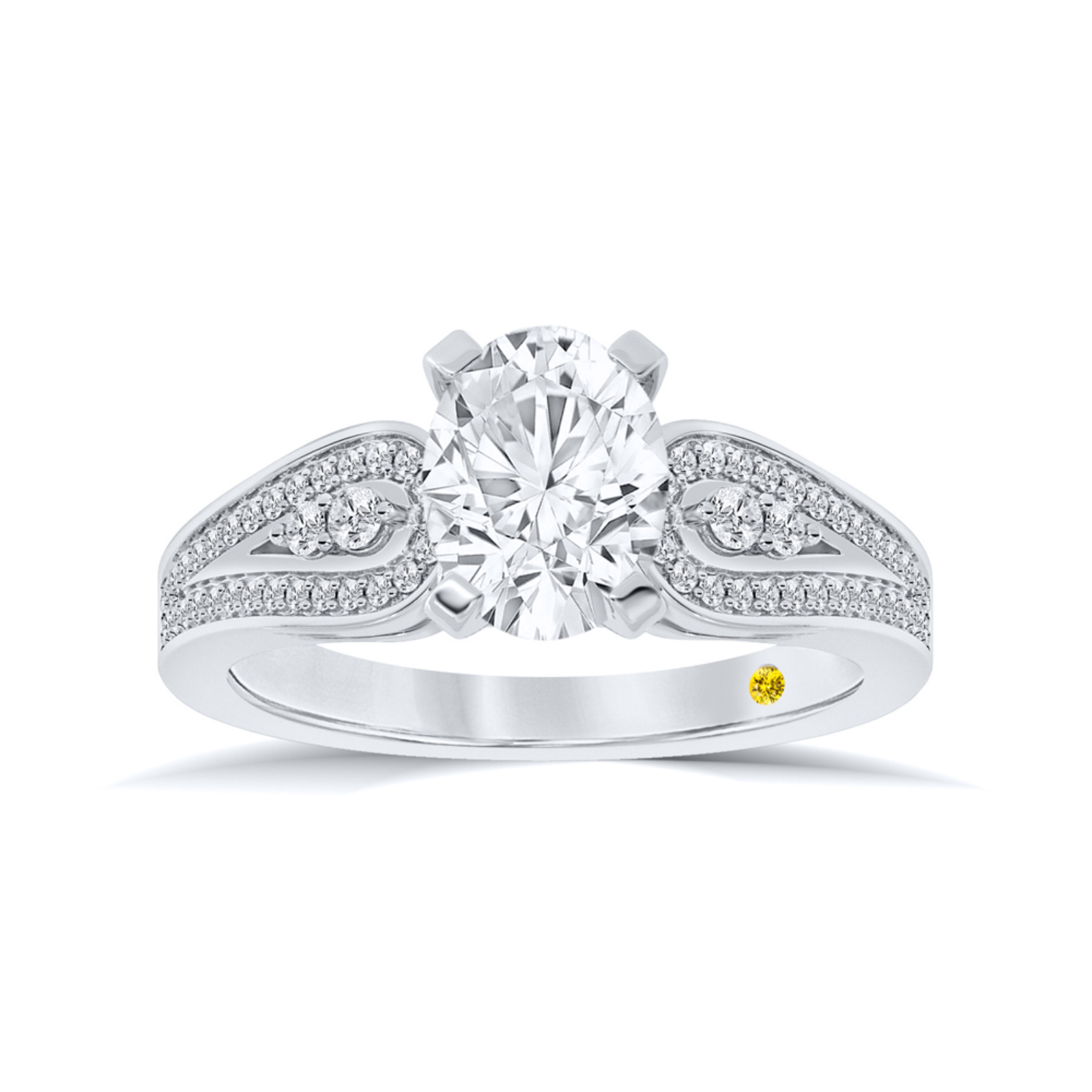 Lab Created Oval Cut Diamond Engagement Ring (1 -3 ct. tw.) | Sioba