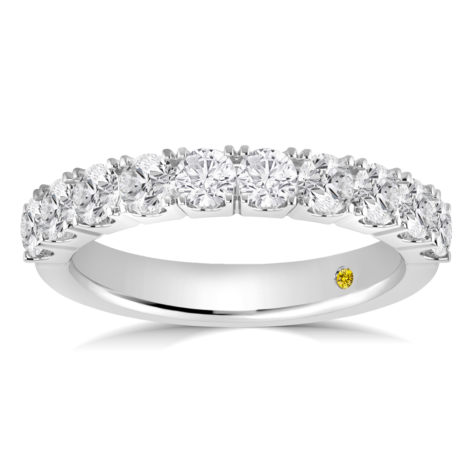 Lab Grown U Prong Set Half Eternity Diamond Ring
