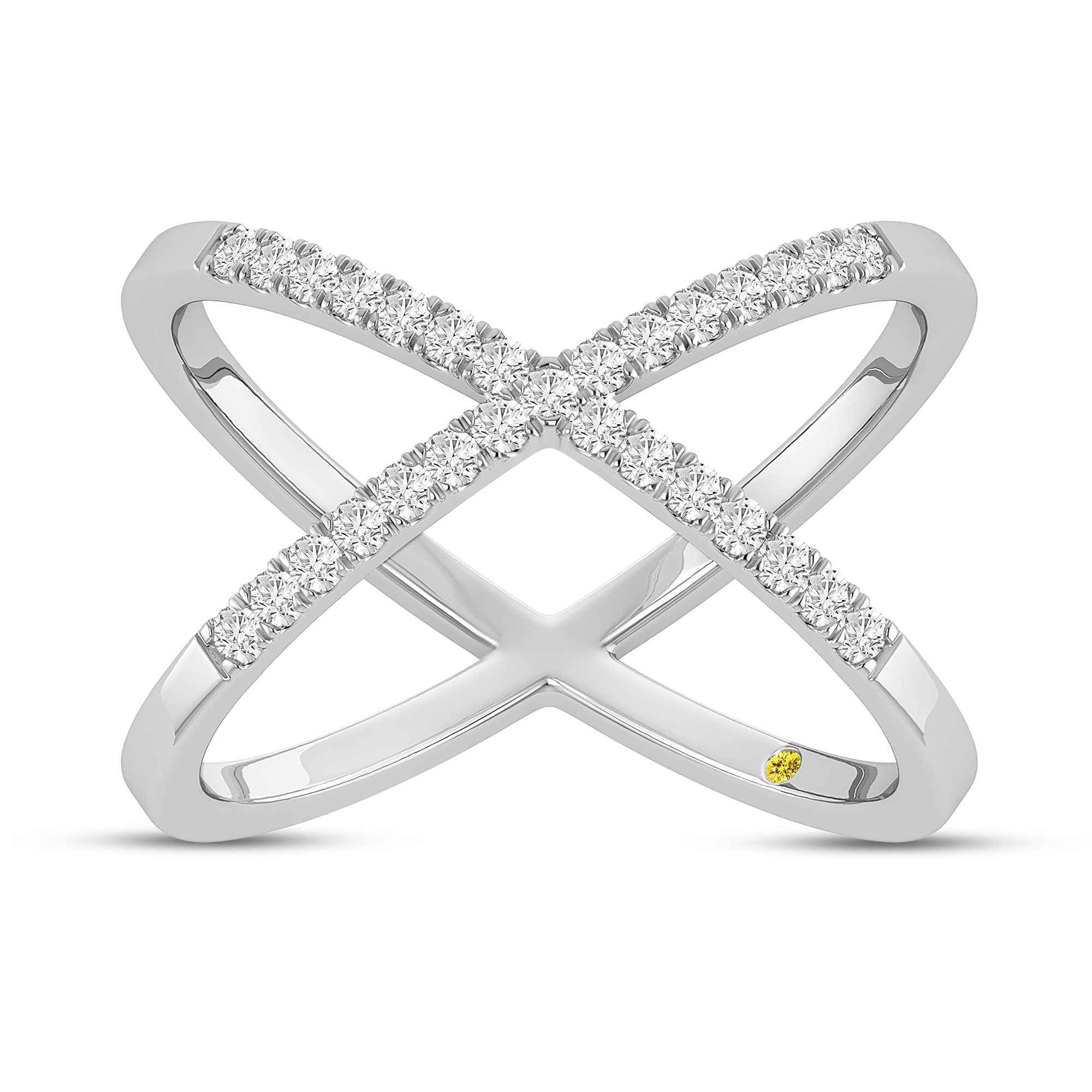 Essential Lab Diamond Crossover Ring