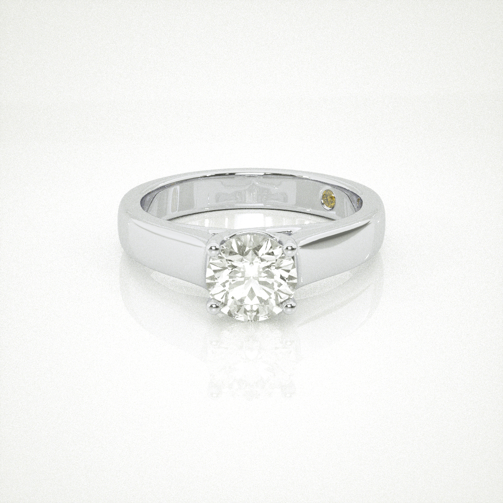 Bold Cross Prong Lab Grown Diamond Solitaire Ring