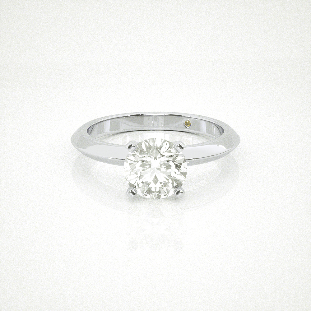 Knife Edged Lab Grown Diamond Solitaire Ring